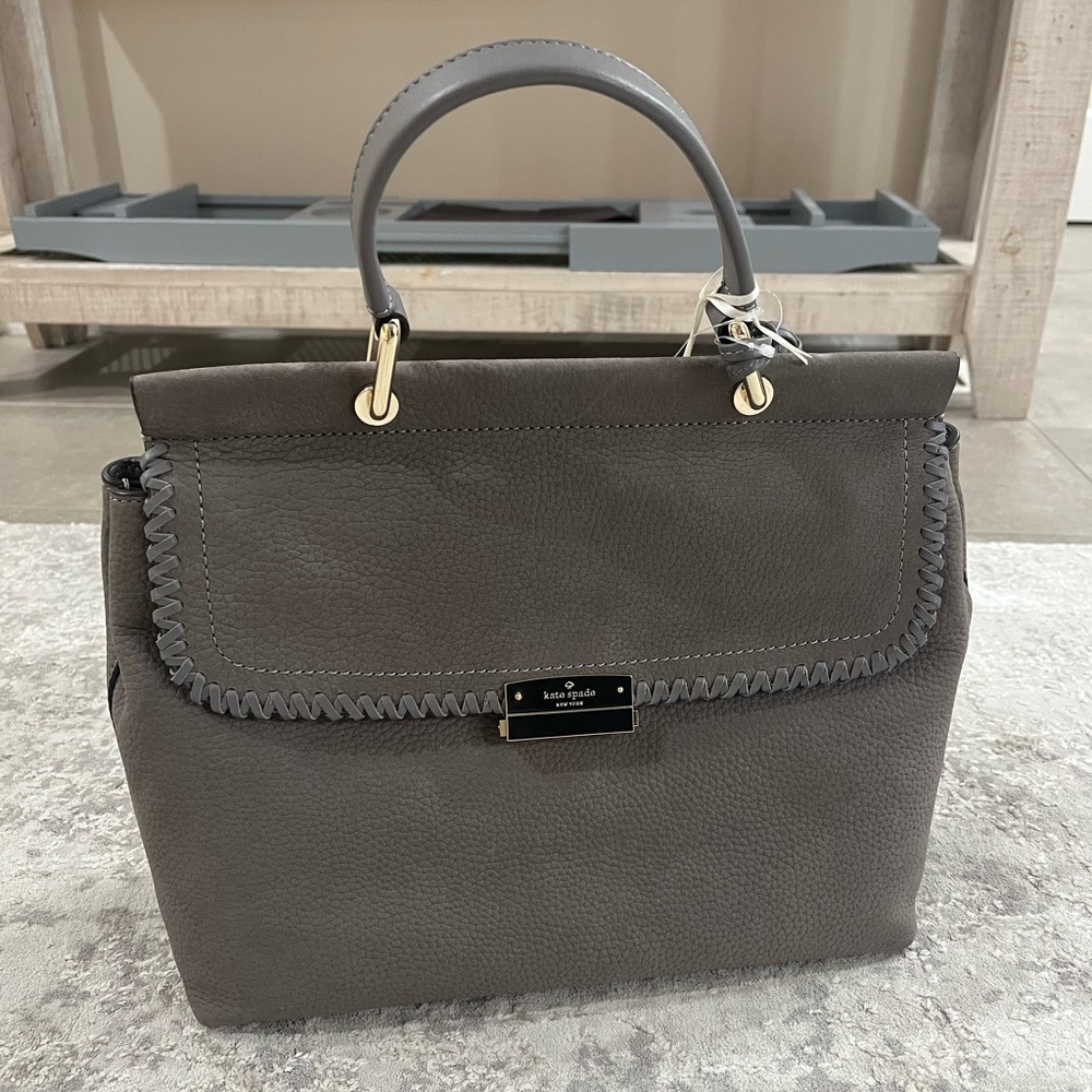 Kate Spade Adenora Somerton Street Hare Gray Satchel